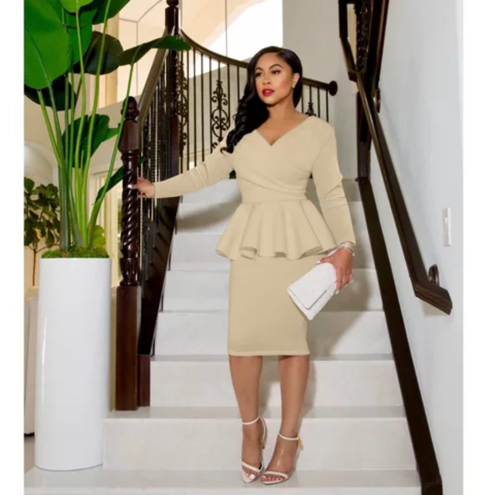 Pencil peplum Dresses